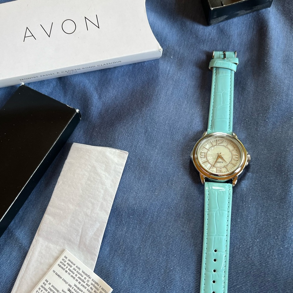 Avon Women's Watch with turquoise strap